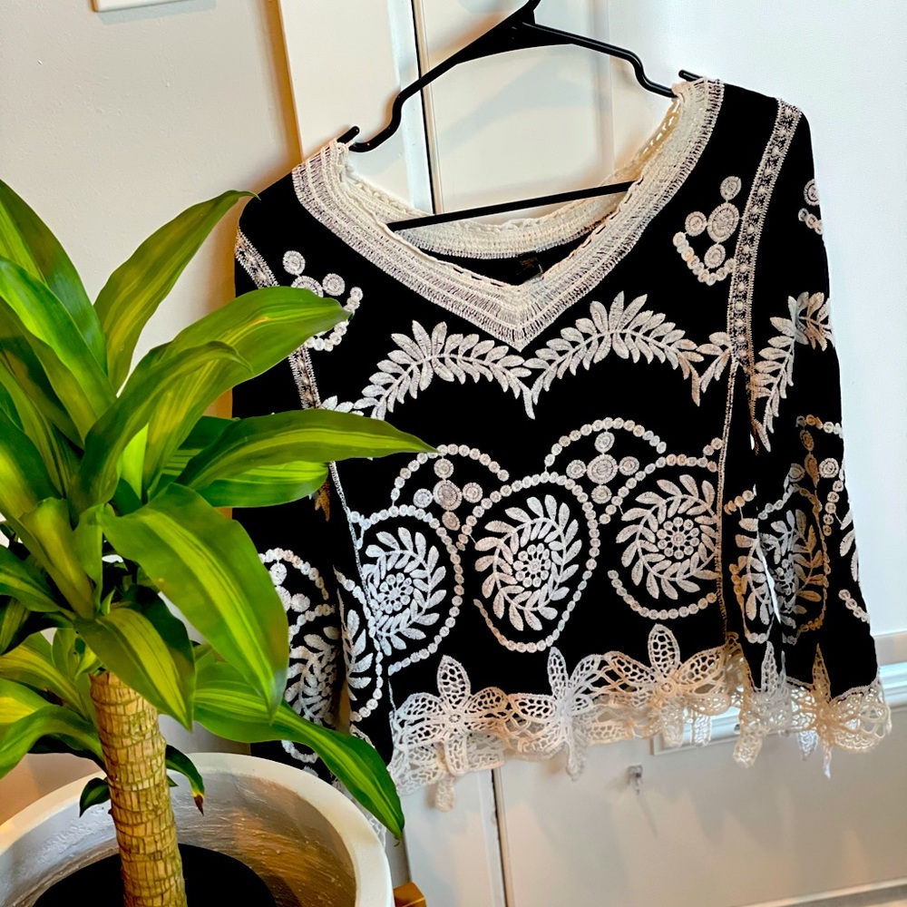 Bohemian style crochet top